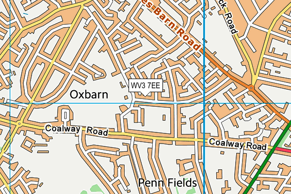 WV3 7EE map - OS VectorMap District (Ordnance Survey)