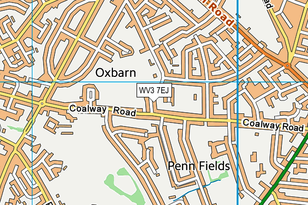 WV3 7EJ map - OS VectorMap District (Ordnance Survey)