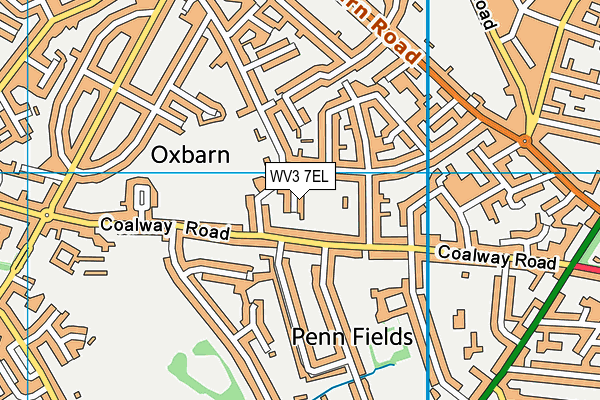 WV3 7EL map - OS VectorMap District (Ordnance Survey)
