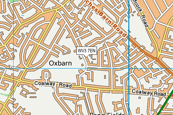 Bradmore Recreation Ground map (WV3 7EN) - OS VectorMap District (Ordnance Survey)
