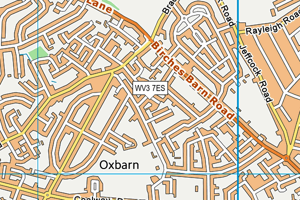 WV3 7ES map - OS VectorMap District (Ordnance Survey)