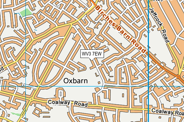 WV3 7EW map - OS VectorMap District (Ordnance Survey)