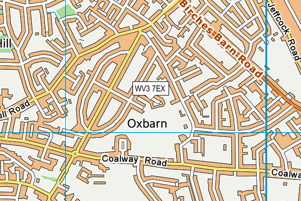 WV3 7EX map - OS VectorMap District (Ordnance Survey)