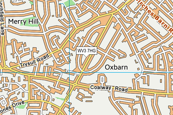 WV3 7HG map - OS VectorMap District (Ordnance Survey)