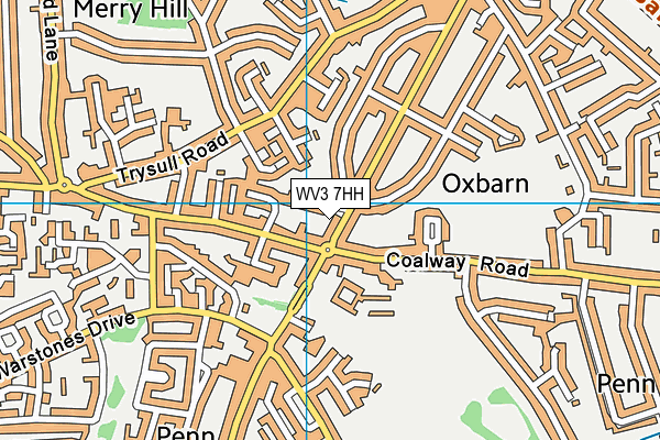 WV3 7HH map - OS VectorMap District (Ordnance Survey)