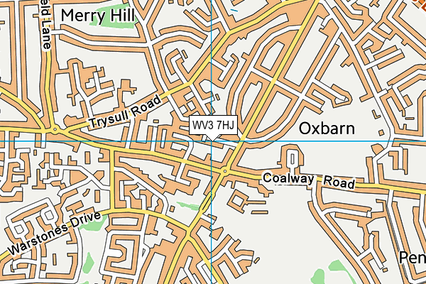 WV3 7HJ map - OS VectorMap District (Ordnance Survey)
