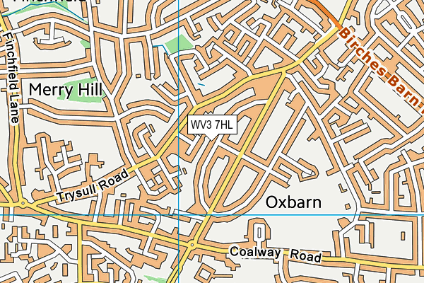 WV3 7HL map - OS VectorMap District (Ordnance Survey)