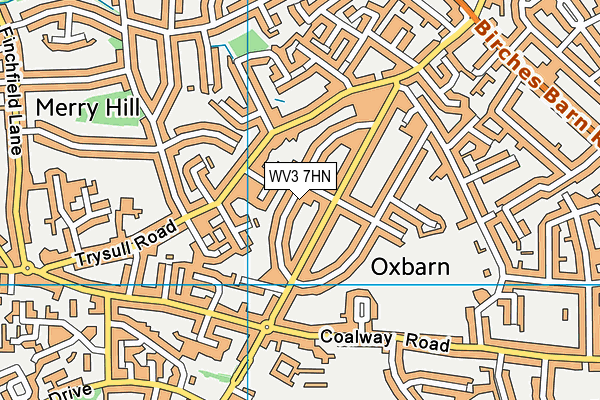 WV3 7HN map - OS VectorMap District (Ordnance Survey)