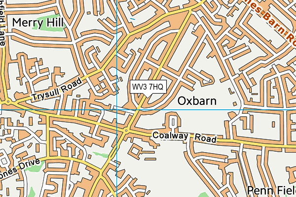 WV3 7HQ map - OS VectorMap District (Ordnance Survey)
