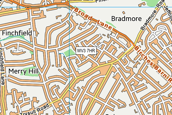 WV3 7HR map - OS VectorMap District (Ordnance Survey)