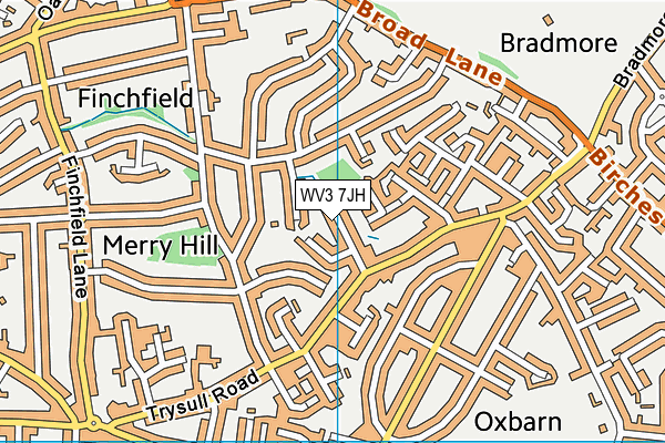 WV3 7JH map - OS VectorMap District (Ordnance Survey)