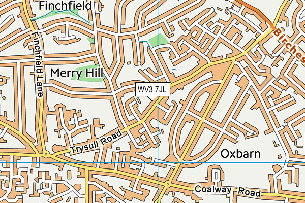 WV3 7JL map - OS VectorMap District (Ordnance Survey)