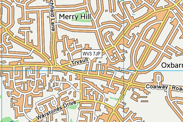 WV3 7JP map - OS VectorMap District (Ordnance Survey)