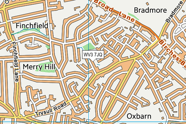 WV3 7JQ map - OS VectorMap District (Ordnance Survey)