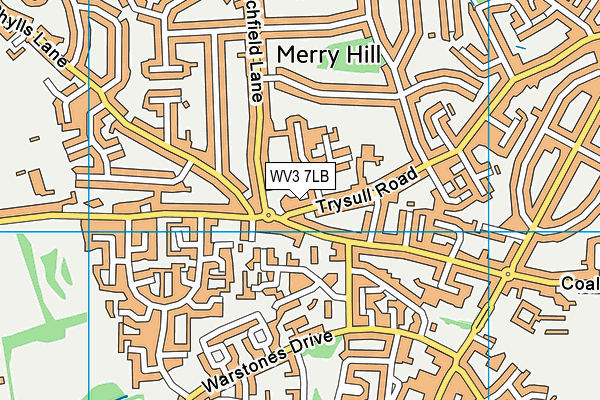 WV3 7LB map - OS VectorMap District (Ordnance Survey)