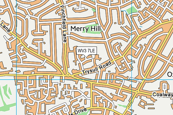 WV3 7LE map - OS VectorMap District (Ordnance Survey)
