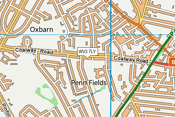 WV3 7LY map - OS VectorMap District (Ordnance Survey)