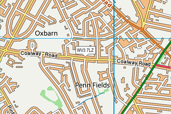 WV3 7LZ map - OS VectorMap District (Ordnance Survey)