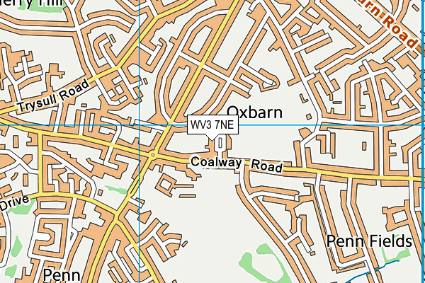 WV3 7NE map - OS VectorMap District (Ordnance Survey)
