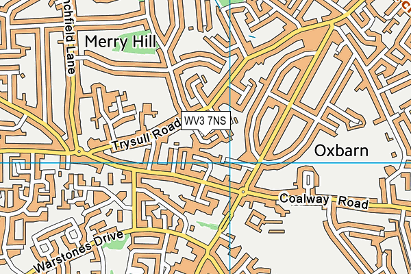 WV3 7NS map - OS VectorMap District (Ordnance Survey)