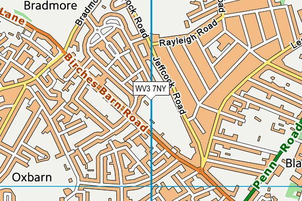 WV3 7NY map - OS VectorMap District (Ordnance Survey)