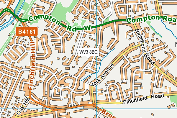 WV3 8BQ map - OS VectorMap District (Ordnance Survey)