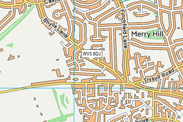 WV3 8DJ map - OS VectorMap District (Ordnance Survey)