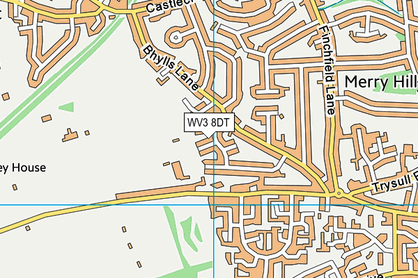 WV3 8DT map - OS VectorMap District (Ordnance Survey)