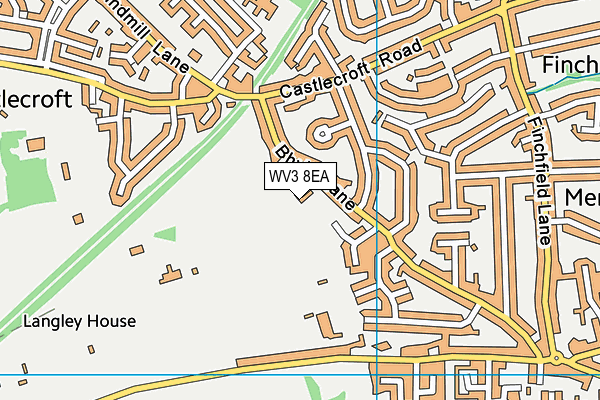WV3 8EA map - OS VectorMap District (Ordnance Survey)