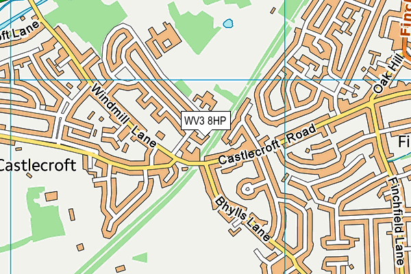 WV3 8HP map - OS VectorMap District (Ordnance Survey)