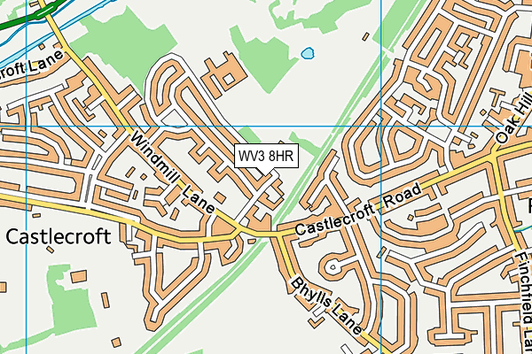 WV3 8HR map - OS VectorMap District (Ordnance Survey)