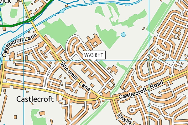 WV3 8HT map - OS VectorMap District (Ordnance Survey)
