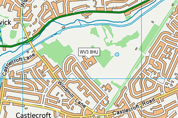 Smestow Academy map (WV3 8HU) - OS VectorMap District (Ordnance Survey)