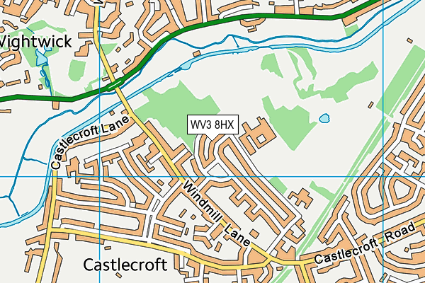 WV3 8HX map - OS VectorMap District (Ordnance Survey)