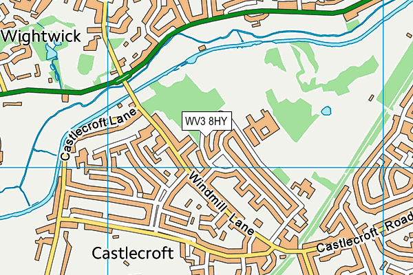 WV3 8HY map - OS VectorMap District (Ordnance Survey)
