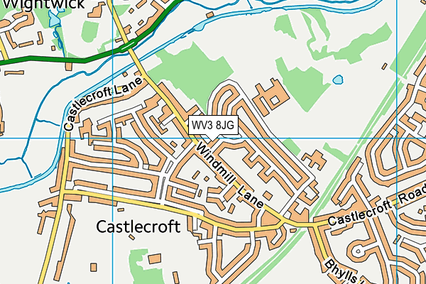 WV3 8JG map - OS VectorMap District (Ordnance Survey)
