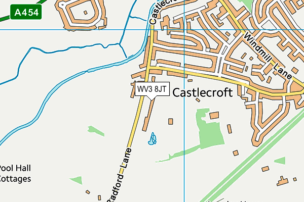 WV3 8JT map - OS VectorMap District (Ordnance Survey)