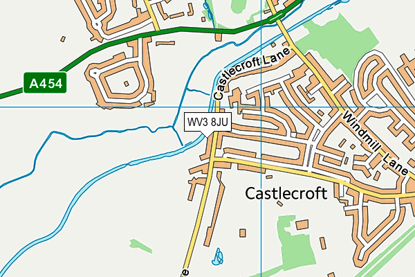 WV3 8JU map - OS VectorMap District (Ordnance Survey)