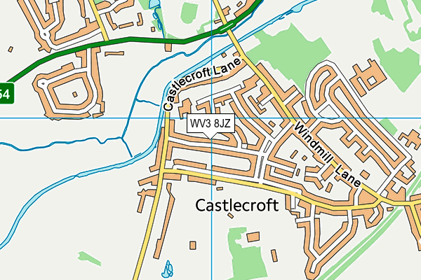 WV3 8JZ map - OS VectorMap District (Ordnance Survey)