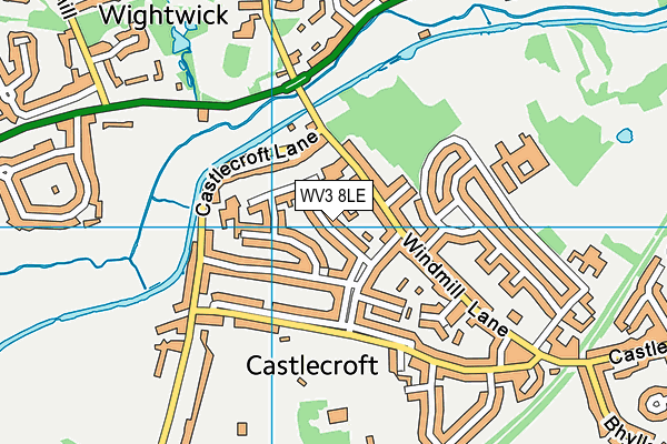 WV3 8LE map - OS VectorMap District (Ordnance Survey)