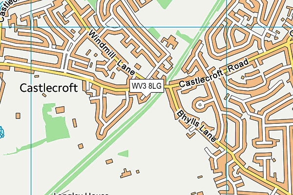 WV3 8LG map - OS VectorMap District (Ordnance Survey)