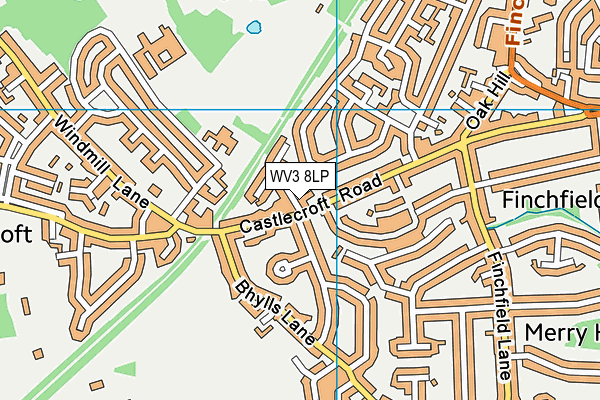 WV3 8LP map - OS VectorMap District (Ordnance Survey)