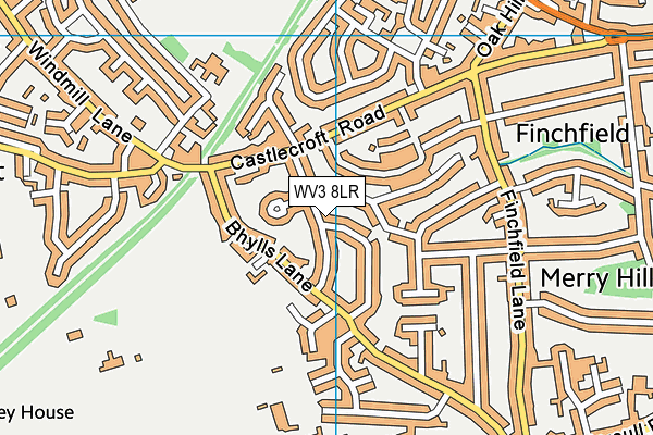 WV3 8LR map - OS VectorMap District (Ordnance Survey)