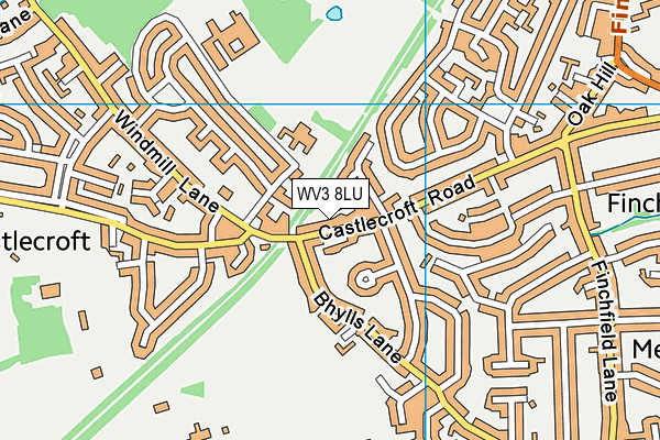 WV3 8LU map - OS VectorMap District (Ordnance Survey)