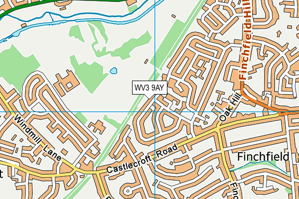WV3 9AY map - OS VectorMap District (Ordnance Survey)