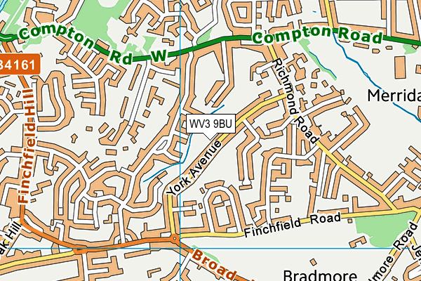 WV3 9BU map - OS VectorMap District (Ordnance Survey)