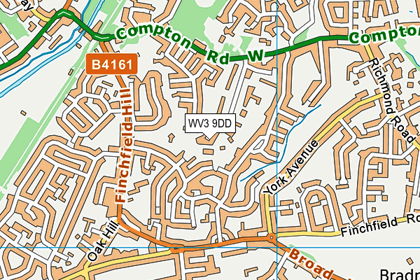 WV3 9DD map - OS VectorMap District (Ordnance Survey)