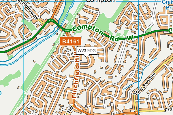 WV3 9DG map - OS VectorMap District (Ordnance Survey)