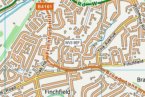 WV3 9EF map - OS VectorMap District (Ordnance Survey)
