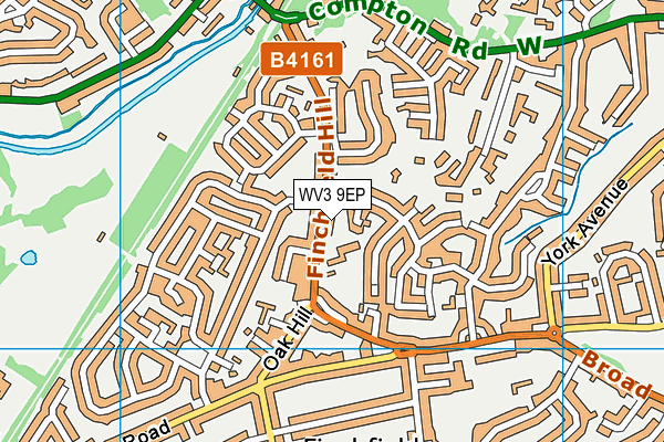WV3 9EP map - OS VectorMap District (Ordnance Survey)